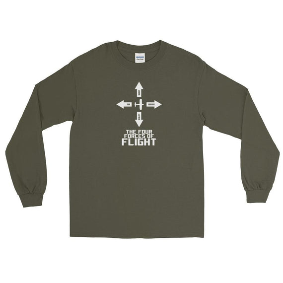 Four Forces Of Flight Ls Shirt - Military Green / S