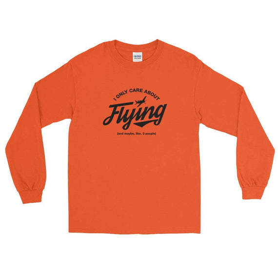 I Only Care About Flying Ls T-Shirt - Orange / S