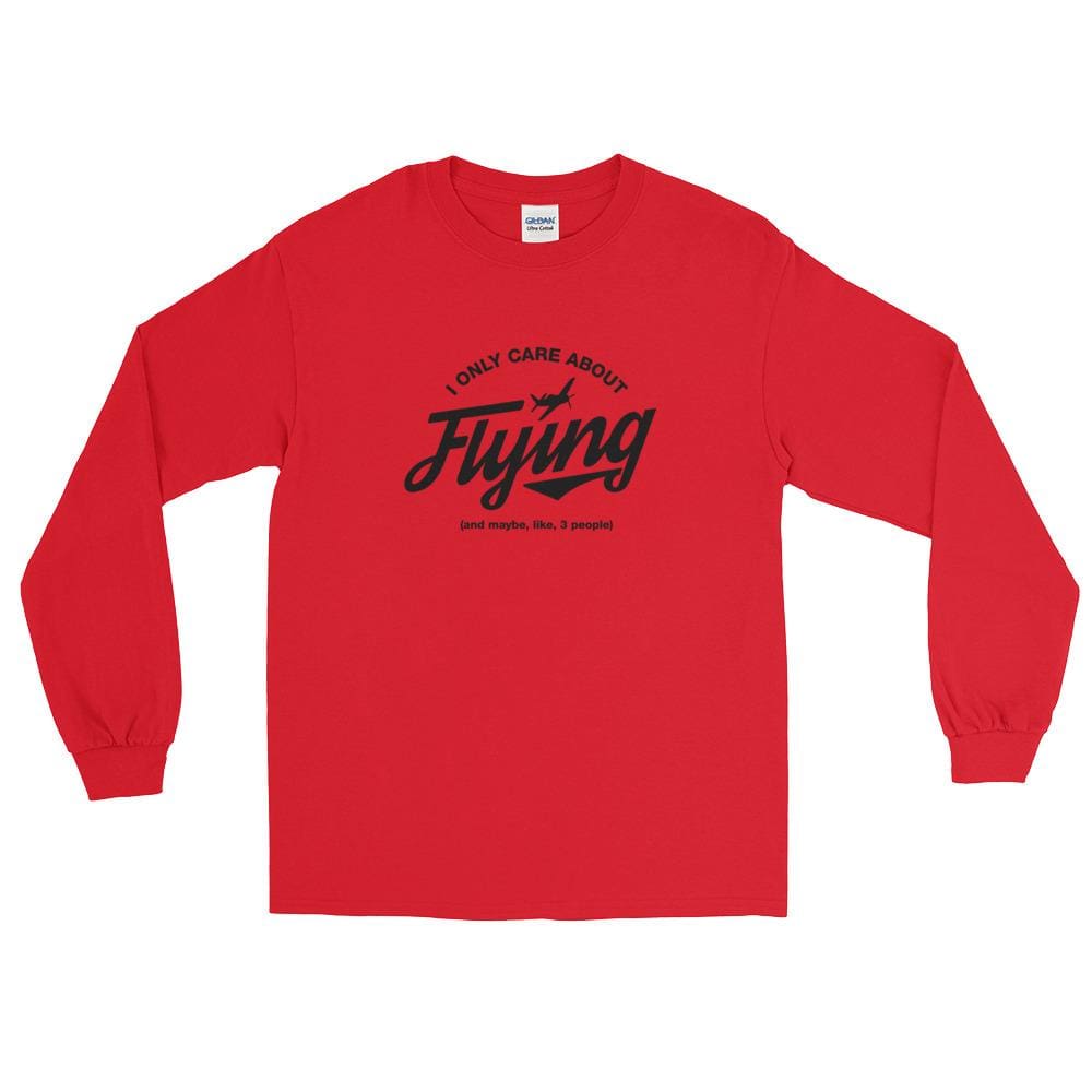 I Only Care About Flying Ls T-Shirt - Red / S