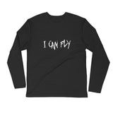 Mens Premium Fitted I Can Fly Ls - Black / S