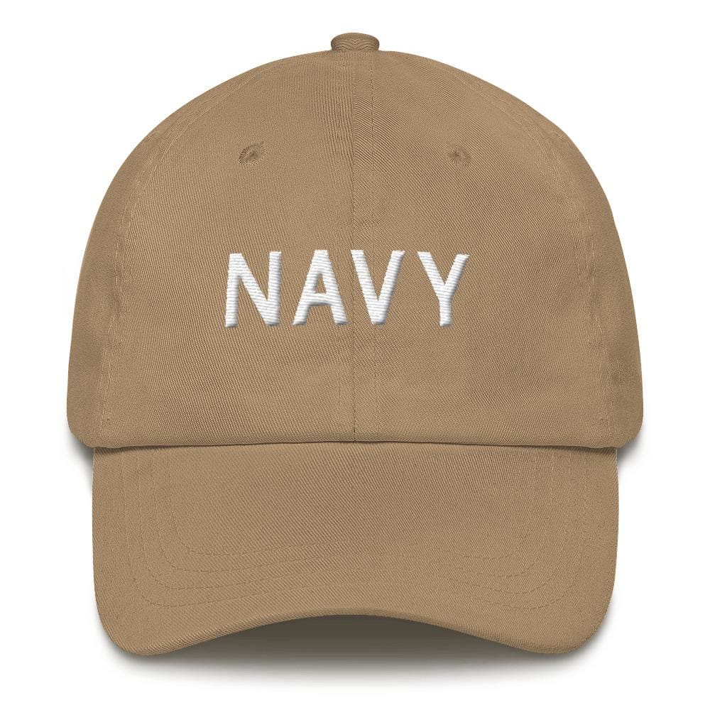 Navy Hat - Khaki