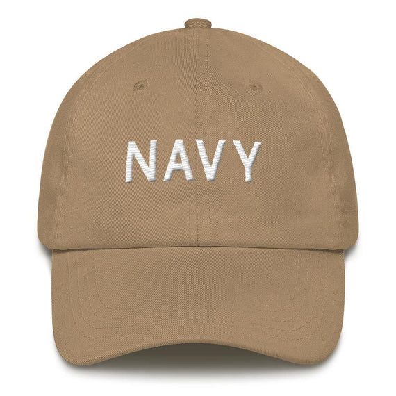 Navy Hat - Khaki