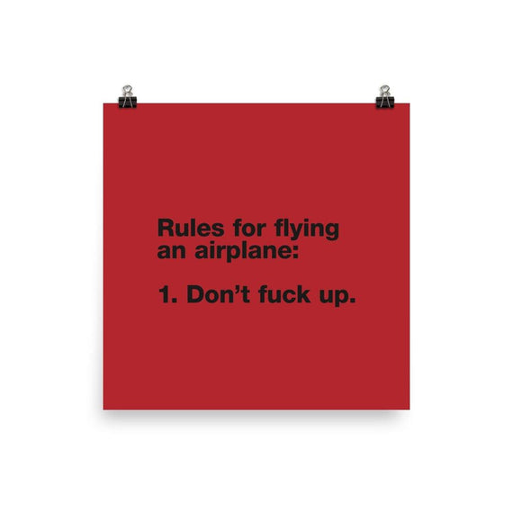 Rules For Flying - 10×10